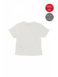 ELISABETTA FRANCHI T-shirt in jersey con stampa logo flock