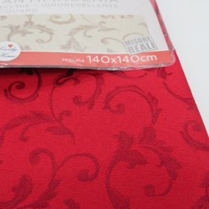 Tovaglia Queen Jacquard quadra 140x140 rosso bordeaux