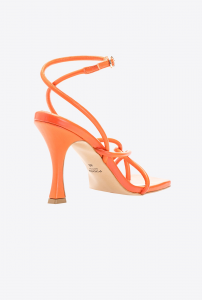 Sandalo Michela arancio con punta squadrata Pinko