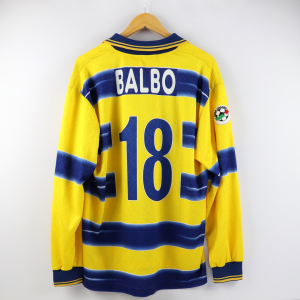 1998-99 Parma Maglia #18 Balbo Match Worn Parmalat XL