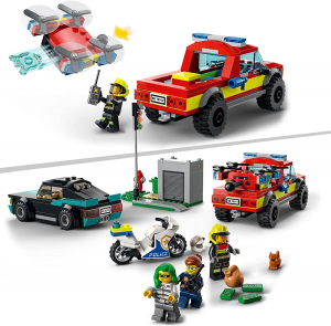 Lego City 60319 - Soccorso Antincendio e Inseguimento della Polizia
