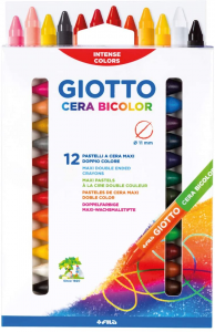 Fila - Giotto 12 Pastelli a Cera Bicolore
