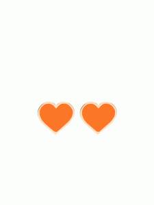 Orecchini cuore arancione Francesca Bianchi Design