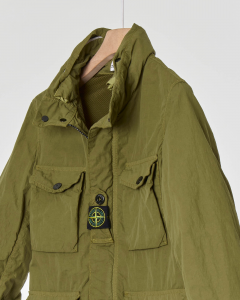 Field Jacket verde militare in canvas di cotone e nylon 8 anni