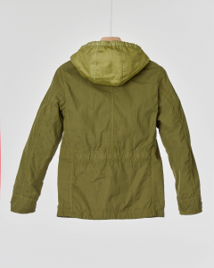 Field Jacket verde militare in canvas di cotone e nylon 10-12 anni