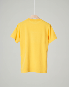 T-shirt gialla mezza manica con logo reflect stampato 10-12 anni