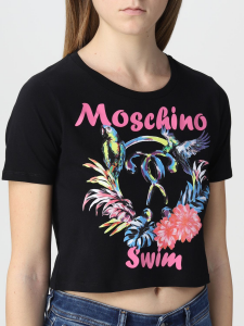 T-shirt corta nera Moschino Swim 