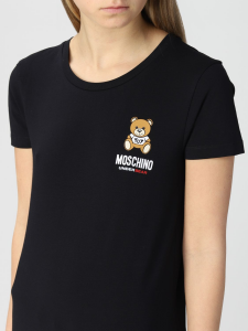 T-shirt nera con orsetto toy Moschino Underwear