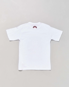 T-shirt bianca mezza manica con stampa grafica orsetto e banconote 10-14 anni