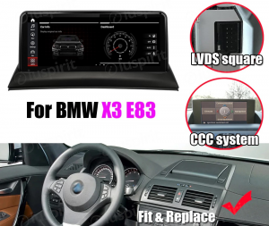 ANDROID navigatore per BMW X3 E83 2004-2009 Sistema CCC 10.25 pollici CarPlay Android Auto WI-FI GPS 4G LTE Bluetooth 4GB RAM 64GB ROM-2