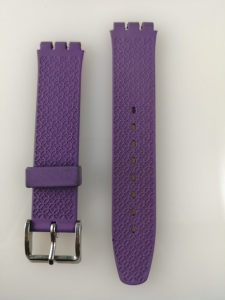 CINTURINO GOMMA PER SWATCH 17mm COLORED VIOLET (VIOLA) Made in Italy