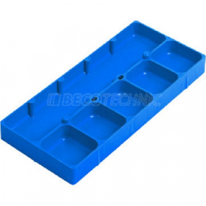 Contenitore in plastica per il montaggio, blu, 10 comparti - Swiss Made