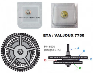 ETA / VALJOUX 7750 REF. 8600 RUOTA CONDUTTRICE DELLE ORE 
(CONTA ORE)- SWISS MADE-