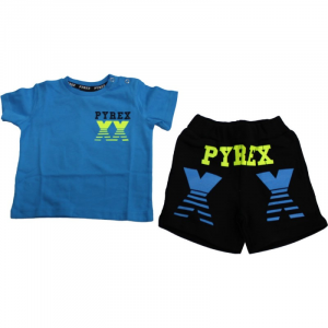 Pyrex completo neonato jersey+felpa NERO/BLU