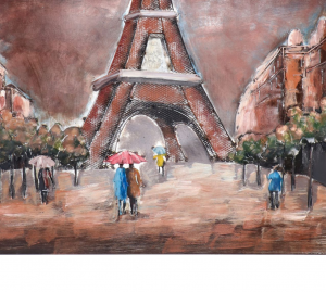 Quadro Dipinto su Metallo Tour Eiffel