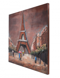 Quadro Dipinto su Metallo Tour Eiffel