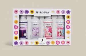 HOROMIA Horo3 profumo bucato cofanetto 4 essenza diverse da 50 ml.  H-112