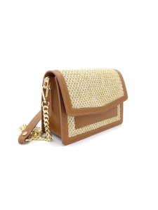 Leather straw bag | Shopping online