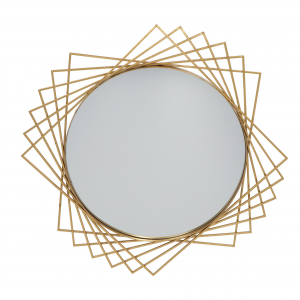 Specchio oro rotondo glamour