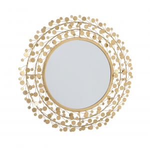 Specchio gold rotondo glamour