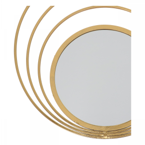 Specchio tondo cerchi oro glamour