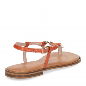 Caryatis sandalo infradito 6087 pelle arancio-5