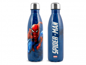 H&H Spiderman Bottiglia Termica Bimbo, Acciaio Inox, Decorata, Lt 0,5           