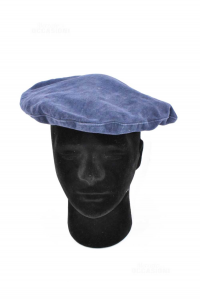 Hat Berret Blue In Fabric