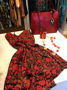 Women's Red Silk Dress