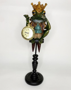 B&B Statua Principe Ranocchio con orologio cm. 10,5x12x37 RQN7380