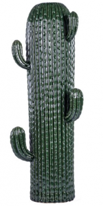 B&B Vaso in ceramica lucida forma cactus colore verde dimensioni cm. 24x23x61 altezza CYS199