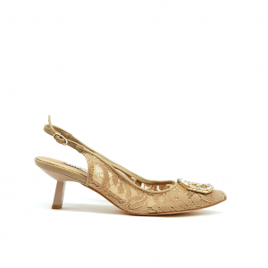 Slingback nude in pizzo Guess