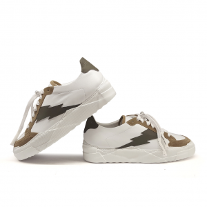Sneakers bianche/militare Stokton