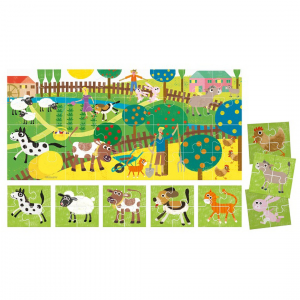 Montessori HEADU Puzzle 8 + 1 My Farm