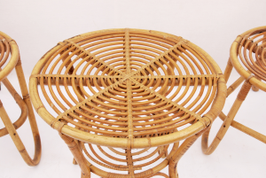 Coppia sedie in bambù attribuite a Bonacina