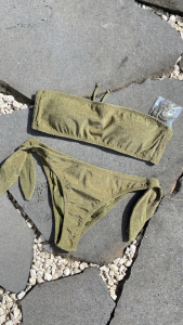 Bikini Fascia e slip Brasiliano regolabile Verde Militare Visionary dose Effek