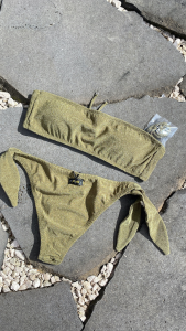 Bikini Fascia e slip Brasiliano regolabile Verde Militare Visionary dose Effek Taglia S, L , LG