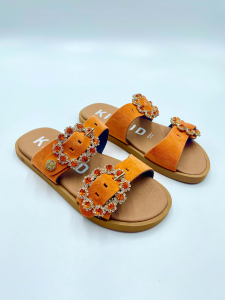Sandalo Polignano Jewels Flat arancio Kianid