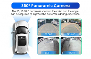 Telecamere 360 con vista panoramica anteriore posteriore sinistra e destra a 360° per autoradio Android