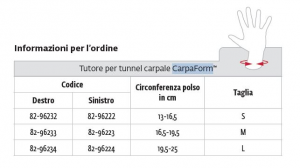 TUTORE PER TUNNEL CARPALE CARPAFORM