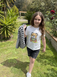 Tshirt in cotone per bambina Vicolo Girl stampa Orsetto