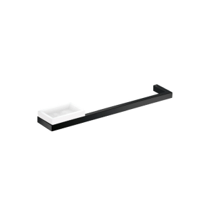 Towel-rack with screws with soap holder Oml Flash Black/White