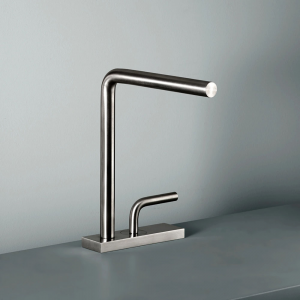 Two-hole countertop kitchen sink mixer tap Inox Quadro Design