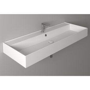 Countertop or suspended washbasin 121 cm Agile Simas