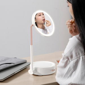 Specchio con luce led per trucco e cassettino porta gioie - Smart Makeup Mirror