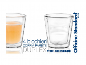 Confezione 4 Bicchieri In Borosilicato Doppio Duplex Cl5