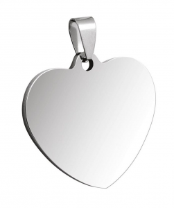 Pendente in acciaio a forma di cuore per collane stile Moderno