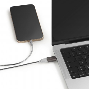 Aiino - Crumb Adattatore da USB-C a USB-A portatile - grigio siderale