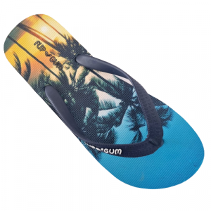 Flip Gum - Infradito da Uomo Blu con Stampa Digitale Palme 12990