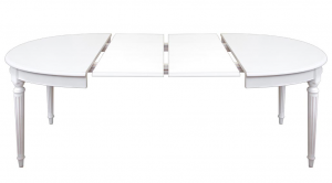 Mesa ovalada laqueada blanca elegante 130-210 cm